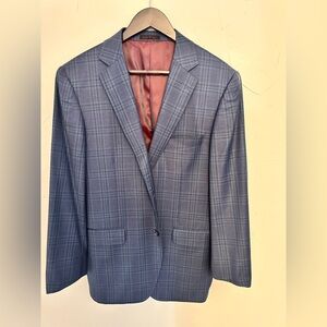 Byron | Men's Blue Plaid Blazer, 42R